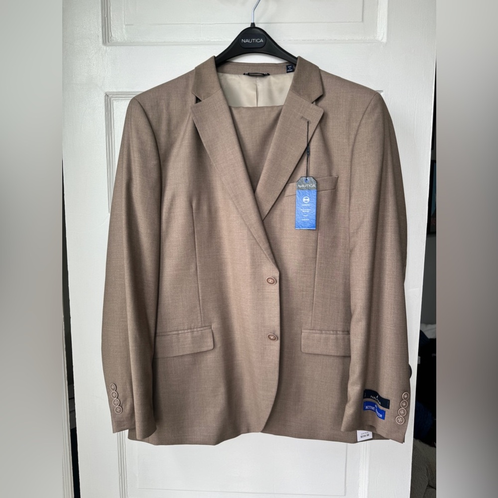 Nautica BiStretch Suit Tan 48R